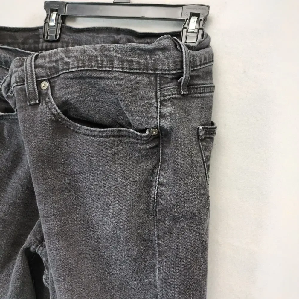 Levi's 514 Men's 38x30 Black Denim Jeans Cotton Stretch Straight Leg Goth Grunge